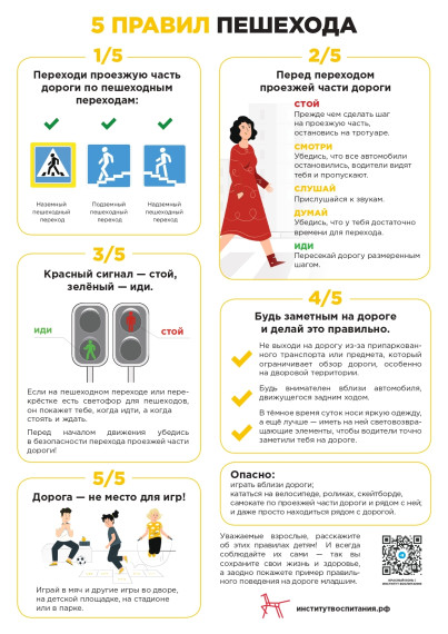 Памятки по ПДД школьникам.